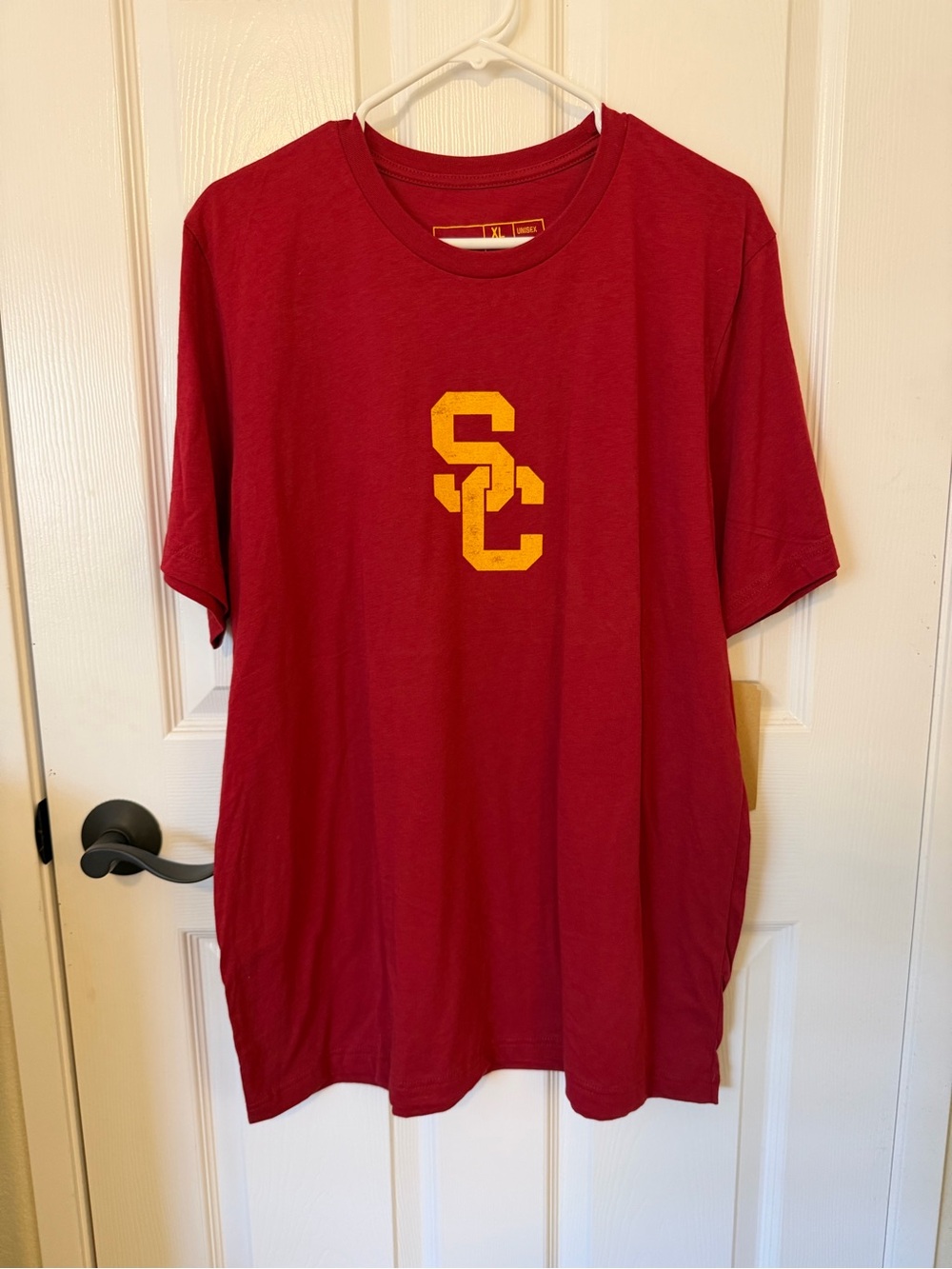 USC Men's Cardinal Short-Sleeve Crew neck Logo T-Shirt
